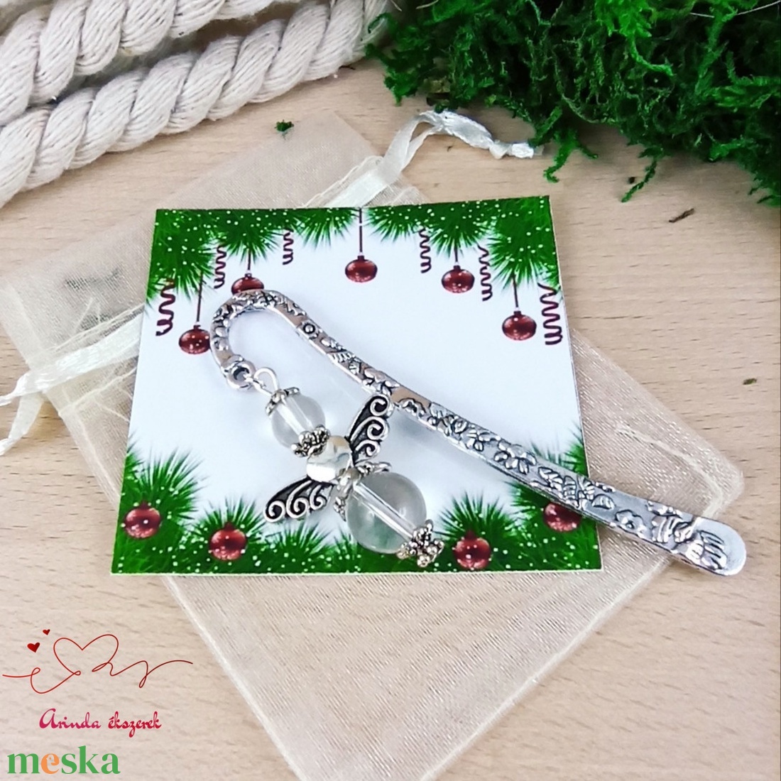 Hegyikristály ásvány angyal könyvjelző egyedi ajándék ballagásra évzáróra pedagógusnak születésnapra névnapra nőnek lány - könyv & zene - könyvjelző - Meska.hu