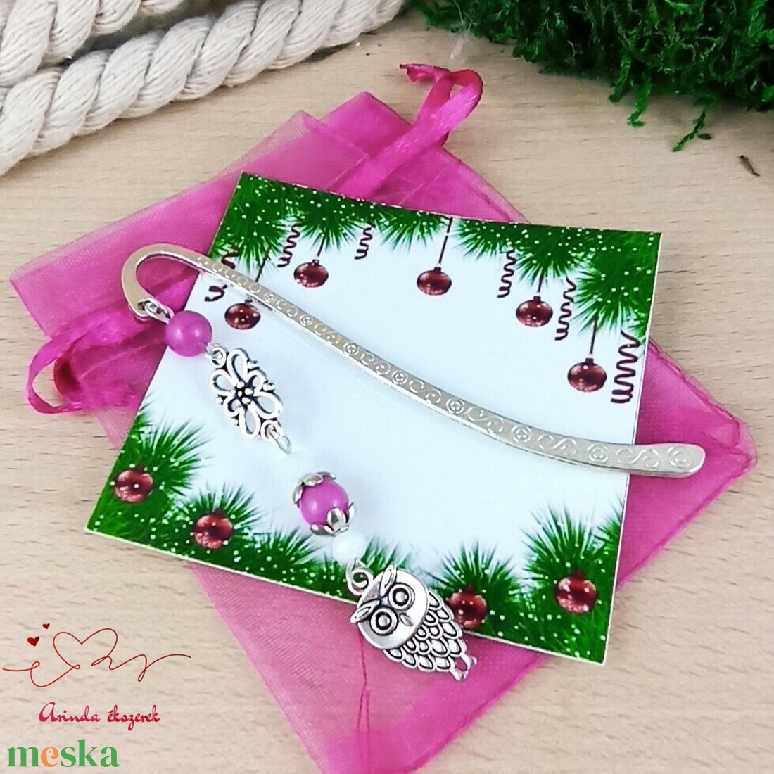 Pink bagoly könyvjelző egyedi ajándék ballagásra évzáróra pedagógusnak születésnapra névnapra nőnek lánynak  - könyv & zene - könyvjelző - Meska.hu