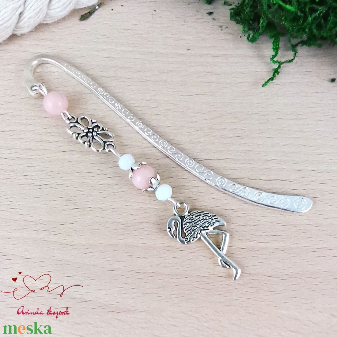 Rózsaszín flamingó könyvjelző egyedi ajándék ballagásra évzáróra pedagógusnak születésnapra névnapra nőnek lánynak  - könyv & zene - könyvjelző - Meska.hu