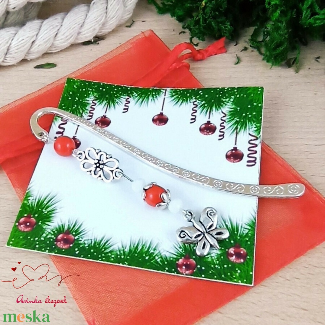 Piros pillangó könyvjelző egyedi ajándék ballagásra évzáróra pedagógusnak születésnapra névnapra nőnek lánynak  - könyv & zene - könyvjelző - Meska.hu