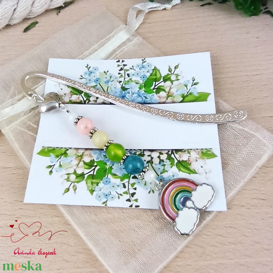 Szivárvány könyvjelző egyedi ajándék ballagásra évzáróra pedagógusnak születésnapra névnapra nőnek lánynak  - könyv & zene - könyvjelző - Meska.hu