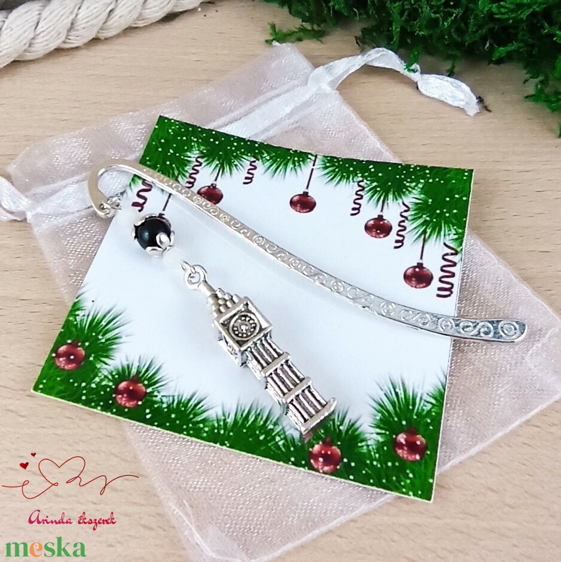 Fekete Big Ben könyvjelző egyedi ajándék ballagásra évzáróra pedagógusnak születésnapra névnapra nőnek lánynak  - könyv & zene - könyvjelző - Meska.hu