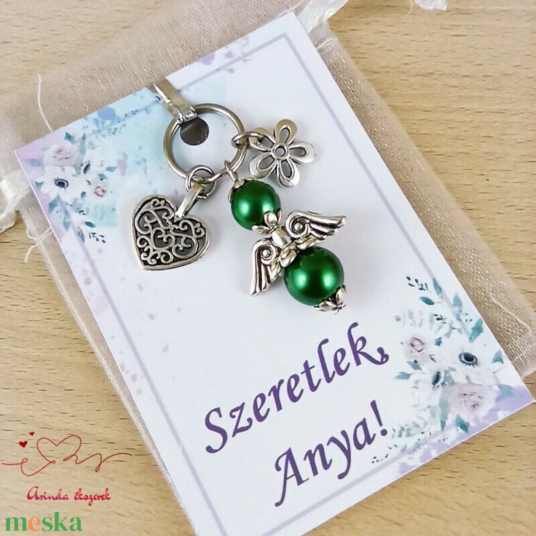 Sötétzöld tekla angyal kulcstartó táskadísz ajándékkártyával anyának mamának keresztanyának - táska & tok - kulcstartó & táskadísz - kulcstartó - Meska.hu Sötétzöld tekla angyal kulcstartó táskadísz ajándékkártyával anyának mamának keresztanyának - táska & tok - kulcstartó & táskadísz - kulcstartó - Meska.hu