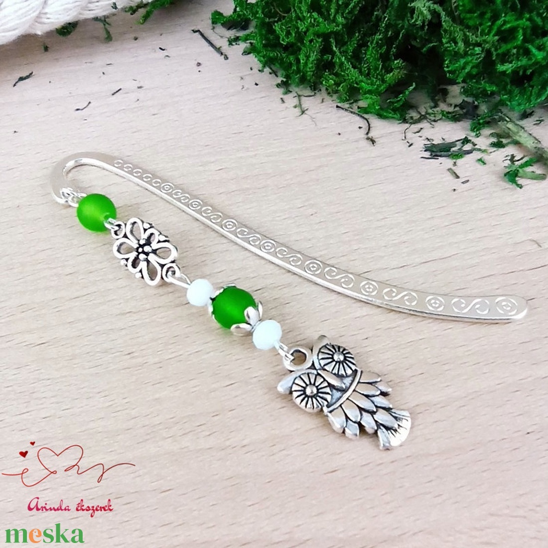 Zöld bagoly könyvjelző egyedi ajándék ballagásra évzáróra pedagógusnak születésnapra névnapra nőnek - könyv & zene - könyvjelző - Meska.hu