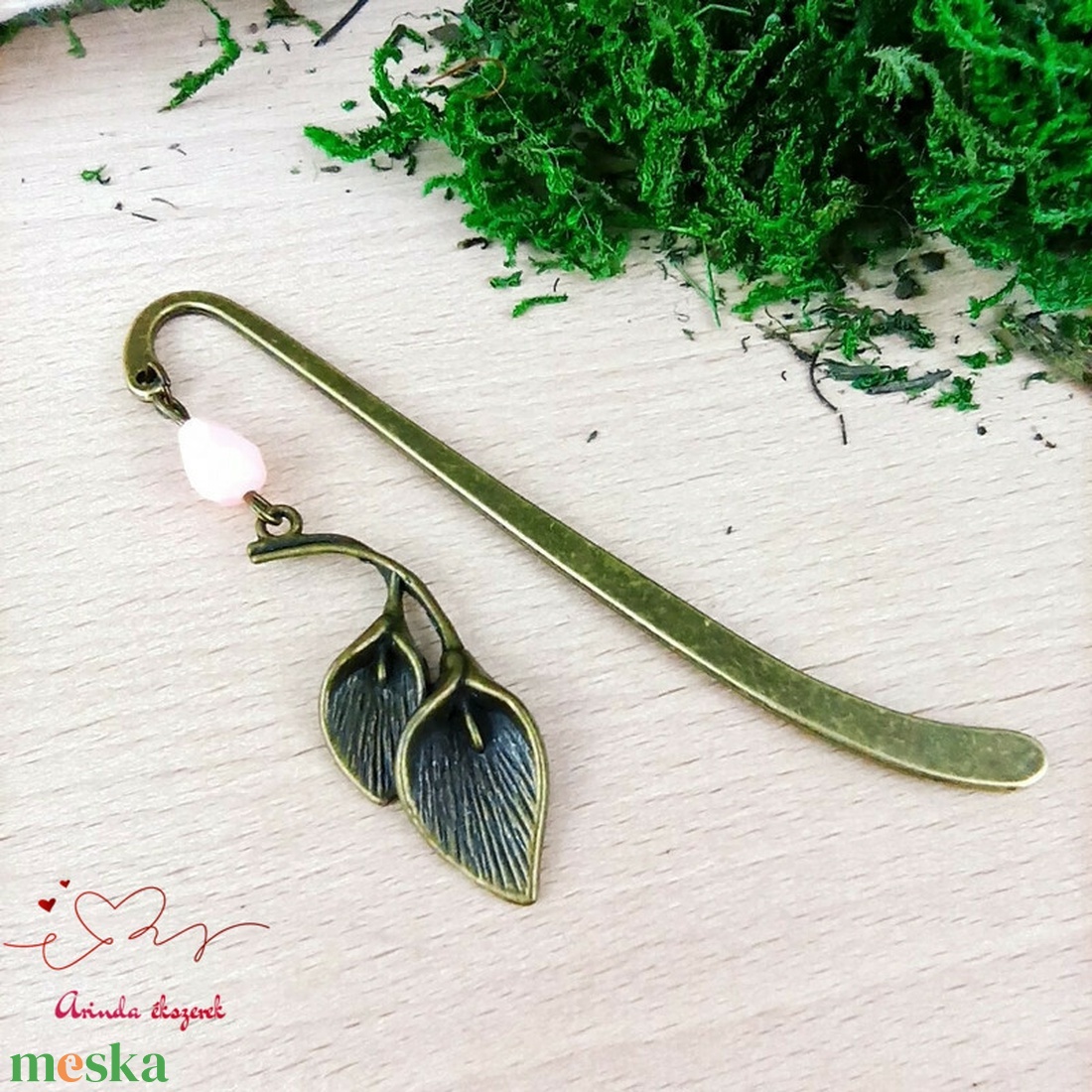 Rózsaszín kála könyvjelző egyedi ajándék ballagásra évzáróra pedagógusnak születésnapra névnapra - könyv & zene - könyvjelző - Meska.hu