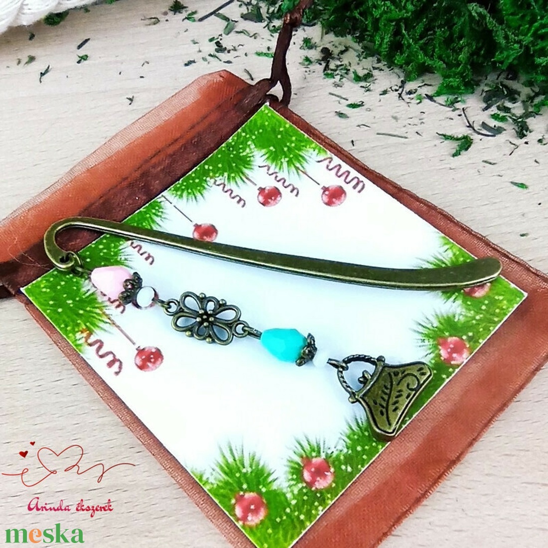 Bronz táska könyvjelző egyedi ajándék ballagásra évzáróra pedagógusnak születésnapra névnapra nőnek lánynak  - könyv & zene - könyvjelző - Meska.hu