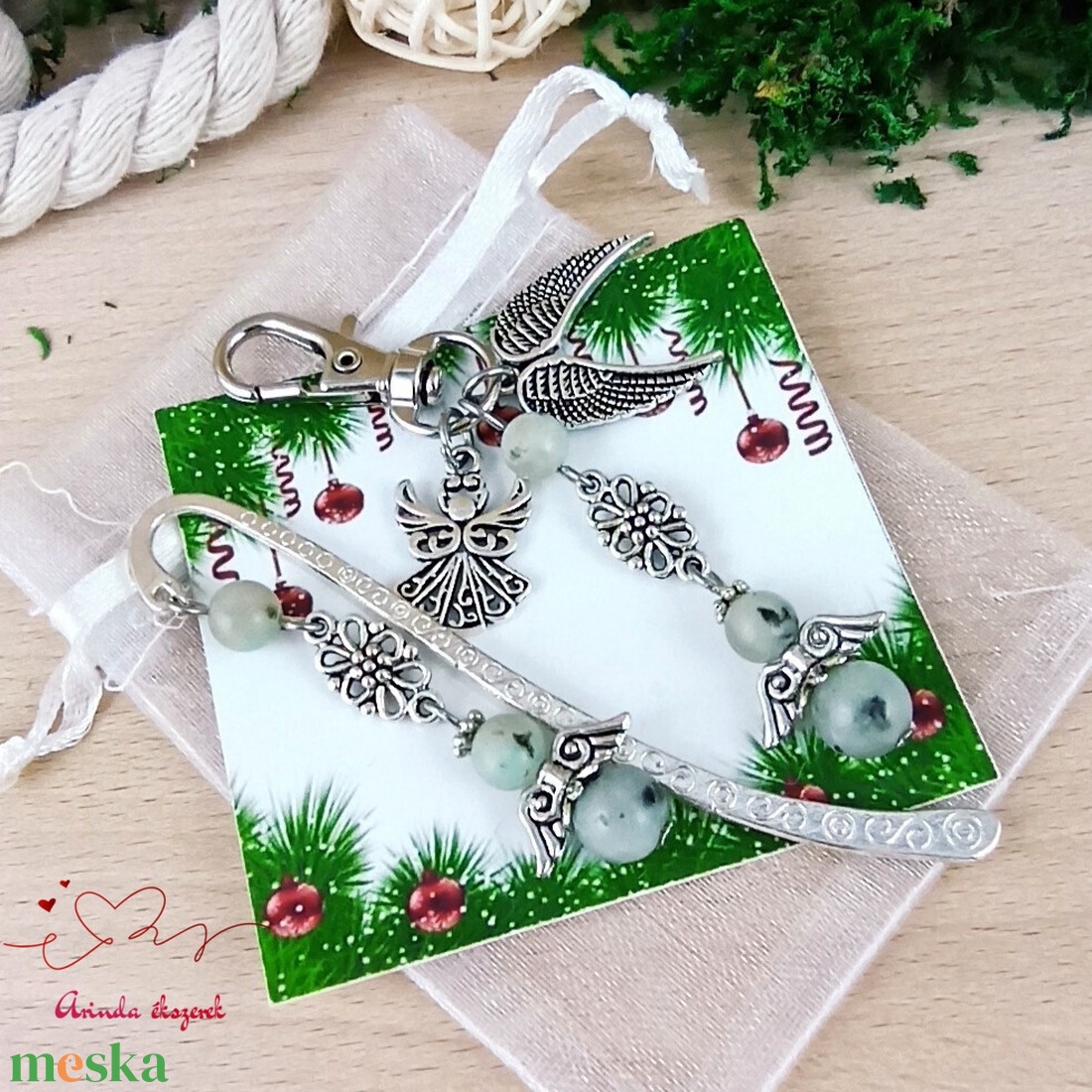 Szezám jáspis ásvány angyal könyvjelző kulcstartó táskadísz szett - táska & tok - kulcstartó & táskadísz - kulcstartó - Meska.hu Szezám jáspis ásvány angyal könyvjelző kulcstartó táskadísz szett - táska & tok - kulcstartó & táskadísz - kulcstartó - Meska.hu