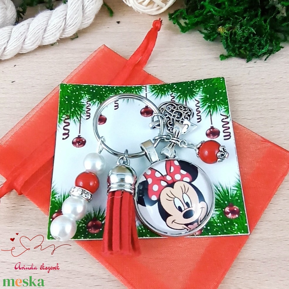 Minnie mintás piros bojtos üveglencsés kulcstartó táskadísz - táska & tok - kulcstartó & táskadísz - kulcstartó - Meska.hu Minnie mintás piros bojtos üveglencsés kulcstartó táskadísz - táska & tok - kulcstartó & táskadísz - kulcstartó - Meska.hu