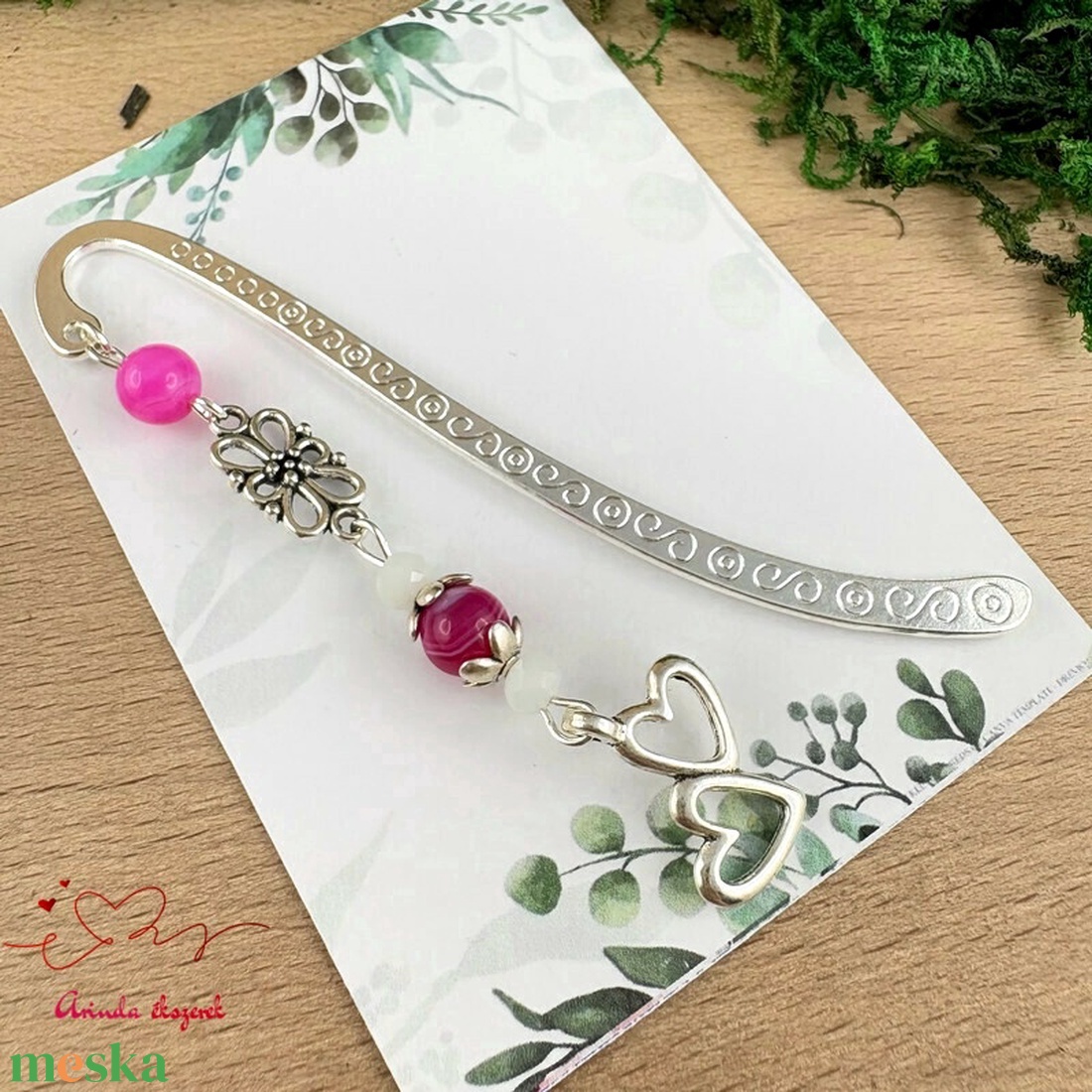 Dupla szív könyvjelző pink - könyv & zene - könyvjelző - Meska.hu Dupla szív könyvjelző pink - könyv & zene - könyvjelző - Meska.hu