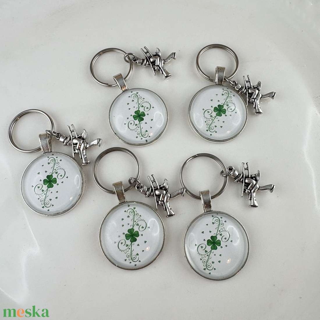 5 db üveglencsés kulcstartó táskadísz  - táska & tok - kulcstartó & táskadísz - kulcstartó - Meska.hu