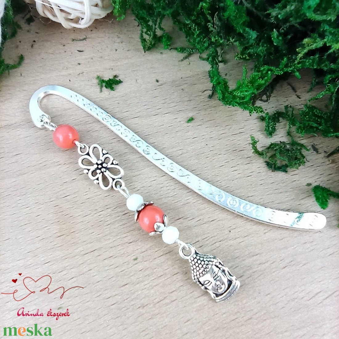 Buddha narancssárga könyvjelző  - könyv & zene - könyvjelző - Meska.hu