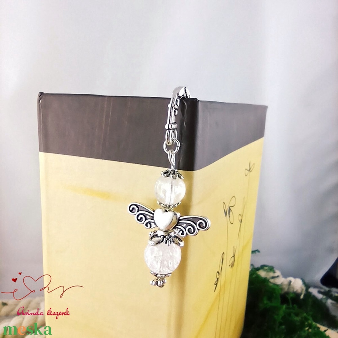 Roppantott hegyikristály ásvány angyal könyvjelző  - könyv & zene - könyvjelző - Meska.hu