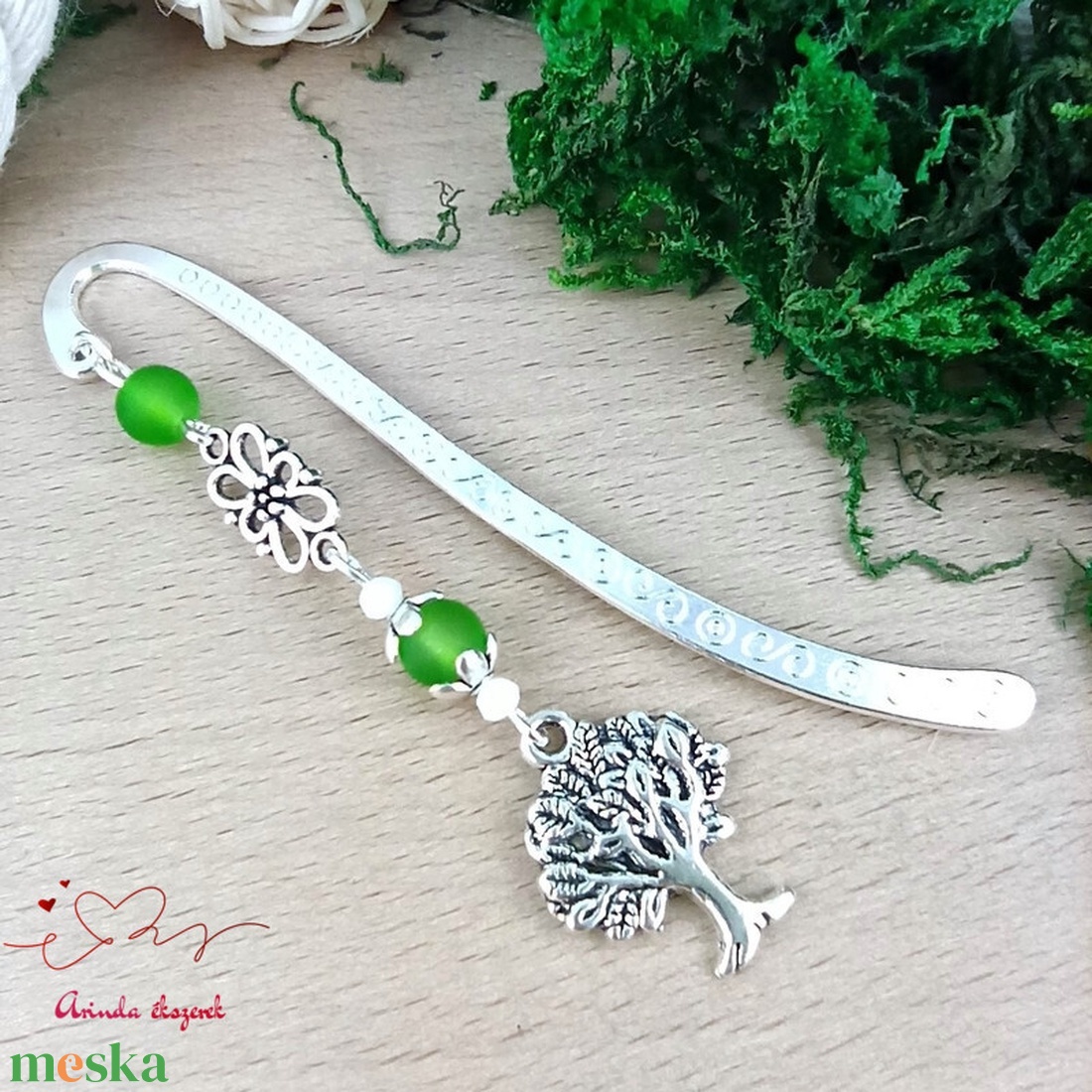 Zöld életfa könyvjelző  - könyv & zene - könyvjelző - Meska.hu