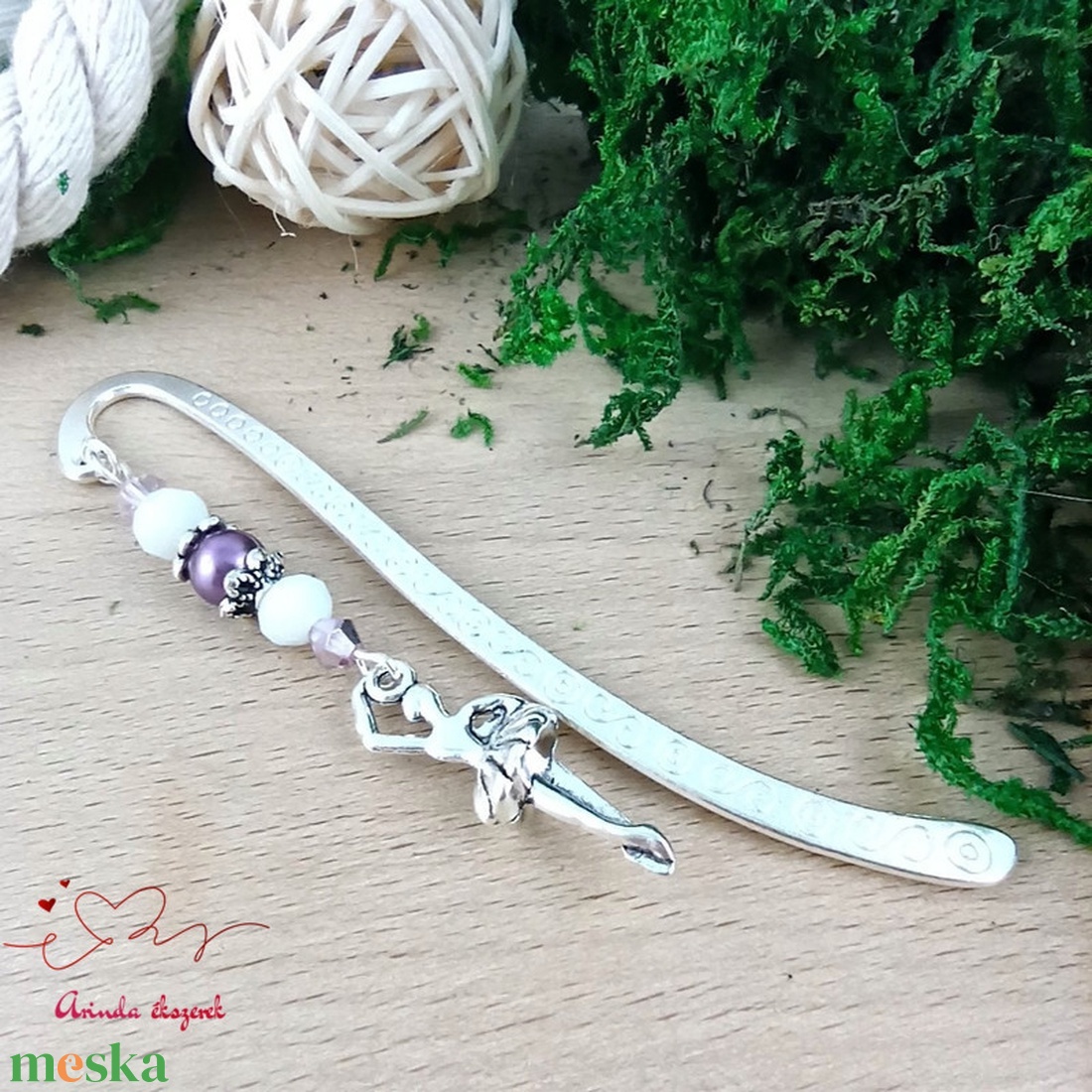 Lila balerina könyvjelző  - könyv & zene - könyvjelző - Meska.hu