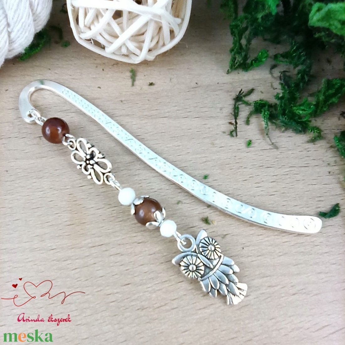 Barna bagoly könyvjelző  - könyv & zene - könyvjelző - Meska.hu