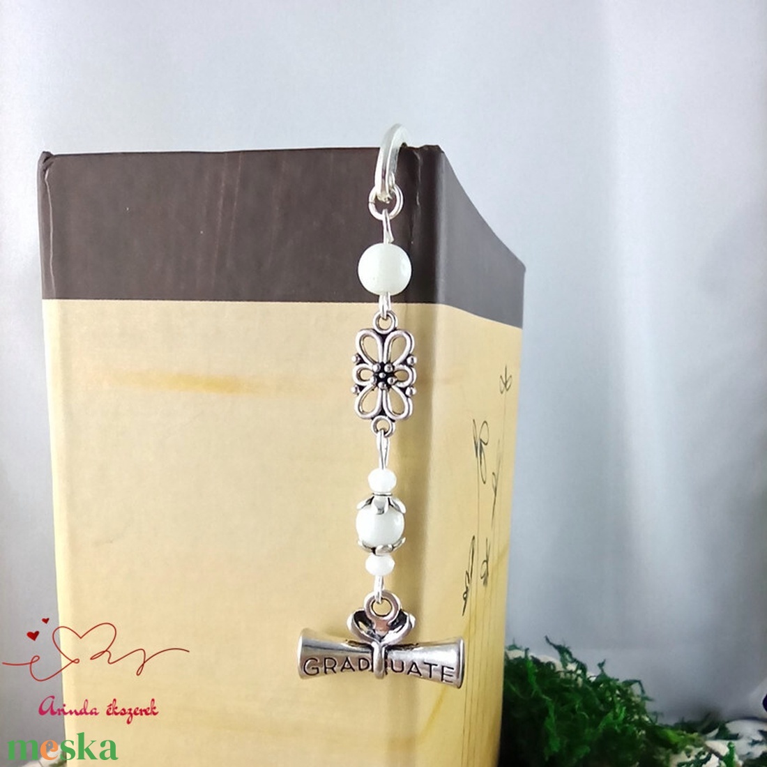 Fehér diploma könyvjelző  - könyv & zene - könyvjelző - Meska.hu