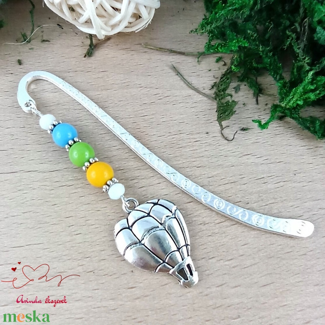 Hőlégballon könyvjelző  - könyv & zene - könyvjelző - Meska.hu