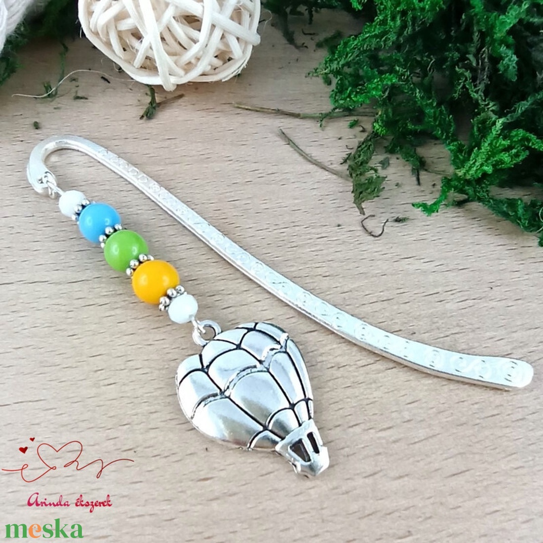 Hőlégballon könyvjelző  - könyv & zene - könyvjelző - Meska.hu