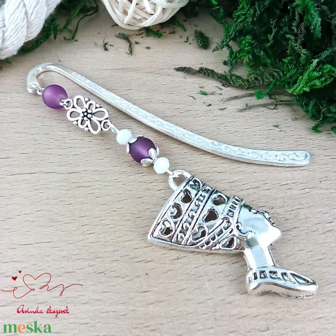 Lila fáraó könyvjelző  - könyv & zene - könyvjelző - Meska.hu