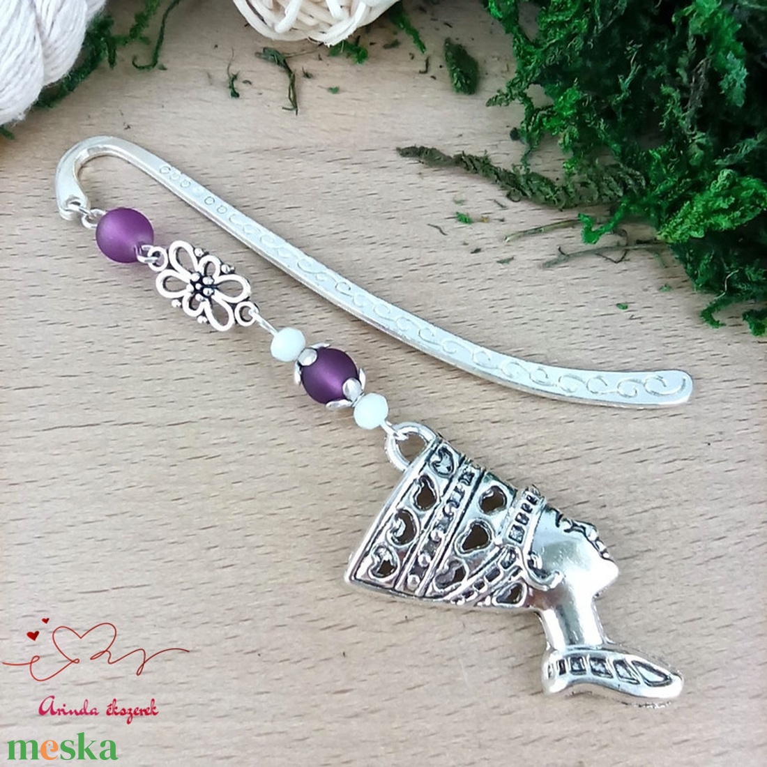 Lila fáraó könyvjelző  - könyv & zene - könyvjelző - Meska.hu