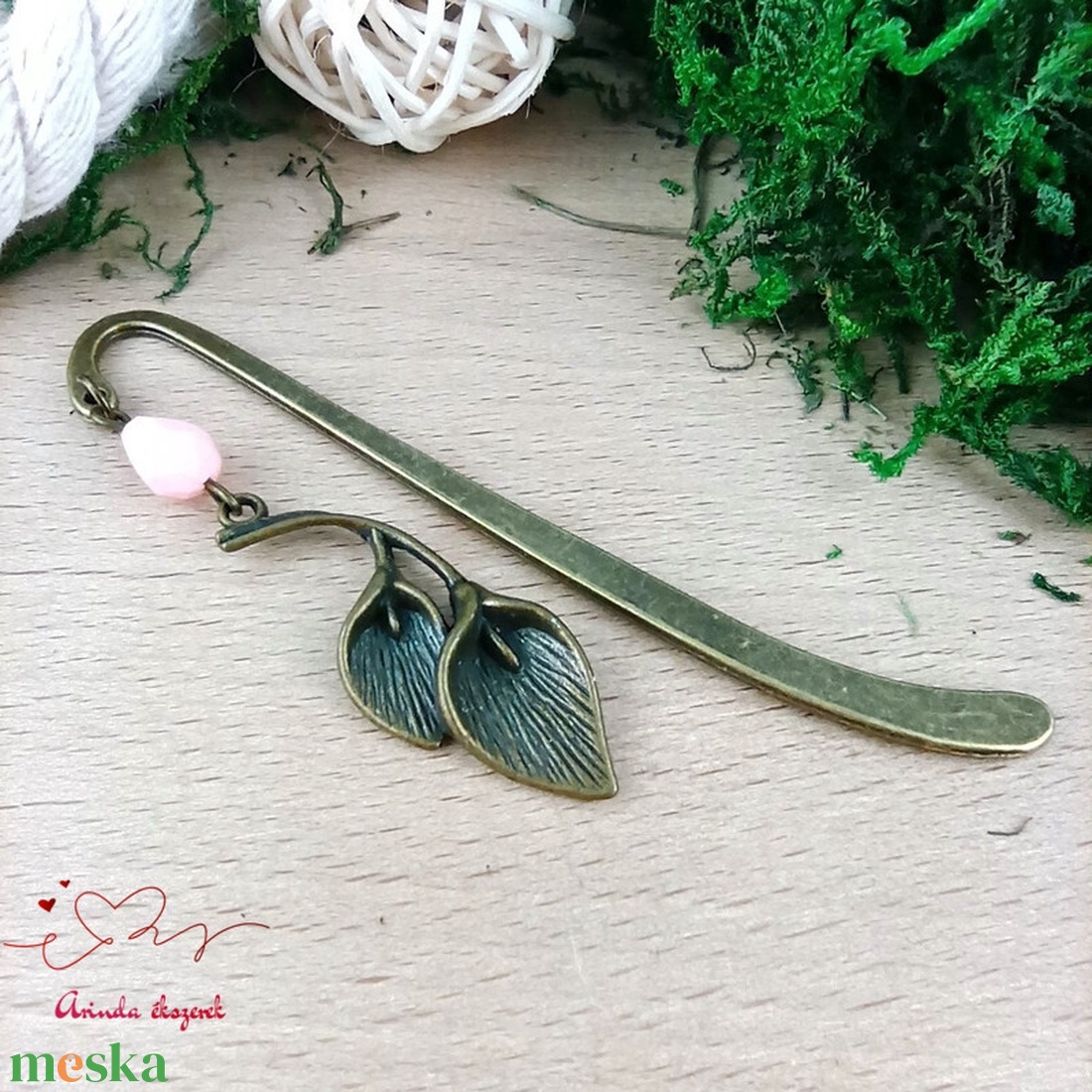 Rózsaszín kála könyvjelző  - könyv & zene - könyvjelző - Meska.hu