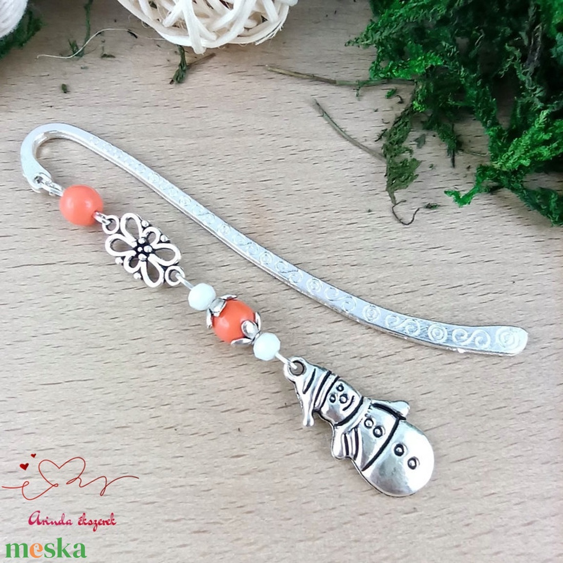 Hóember könyvjelző egyedi ajándék ballagásra évzáróra pedagógusnak születésnapra névnapra nőnek lánynak  - könyv & zene - könyvjelző - Meska.hu