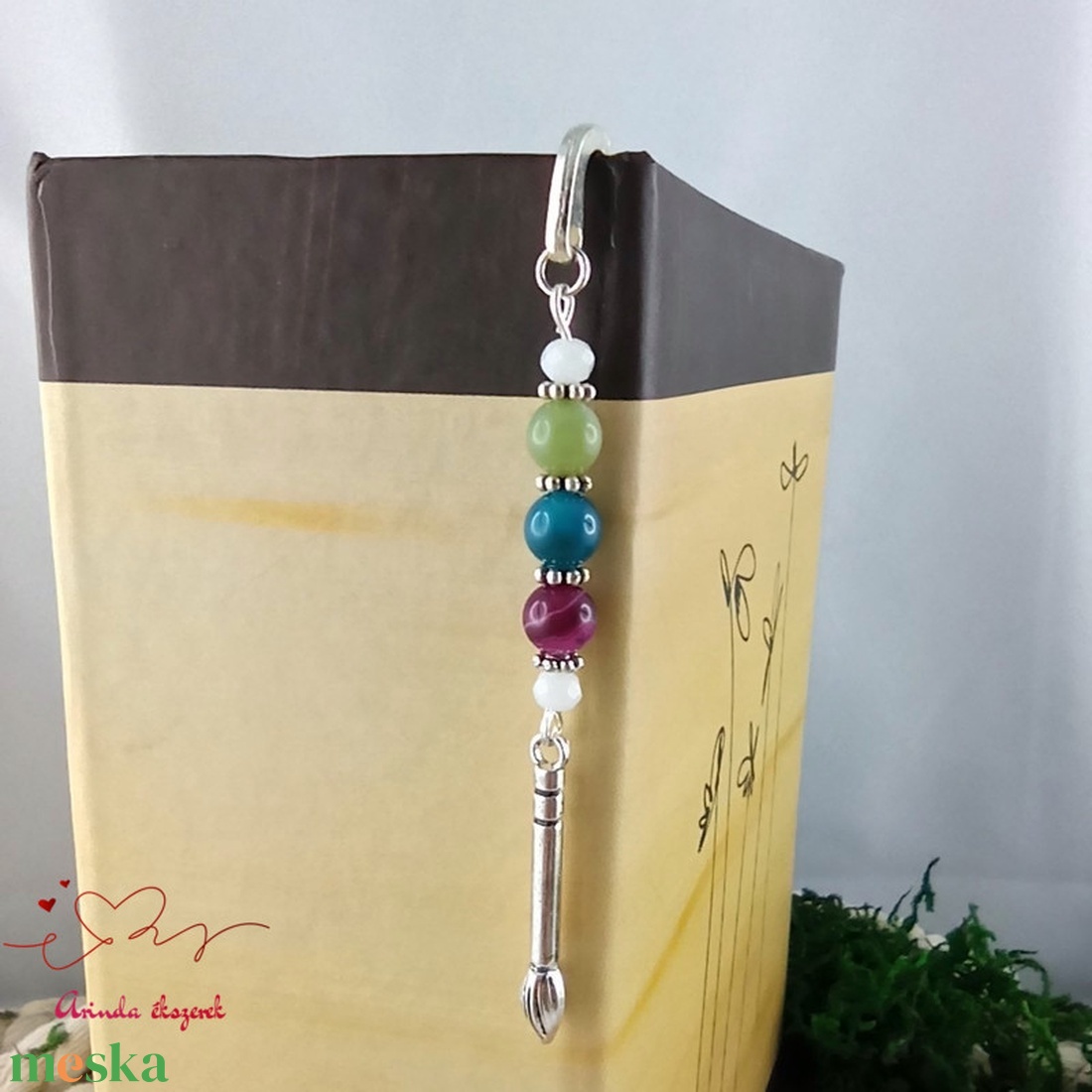 Ecset festőecset könyvjelző  - könyv & zene - könyvjelző - Meska.hu