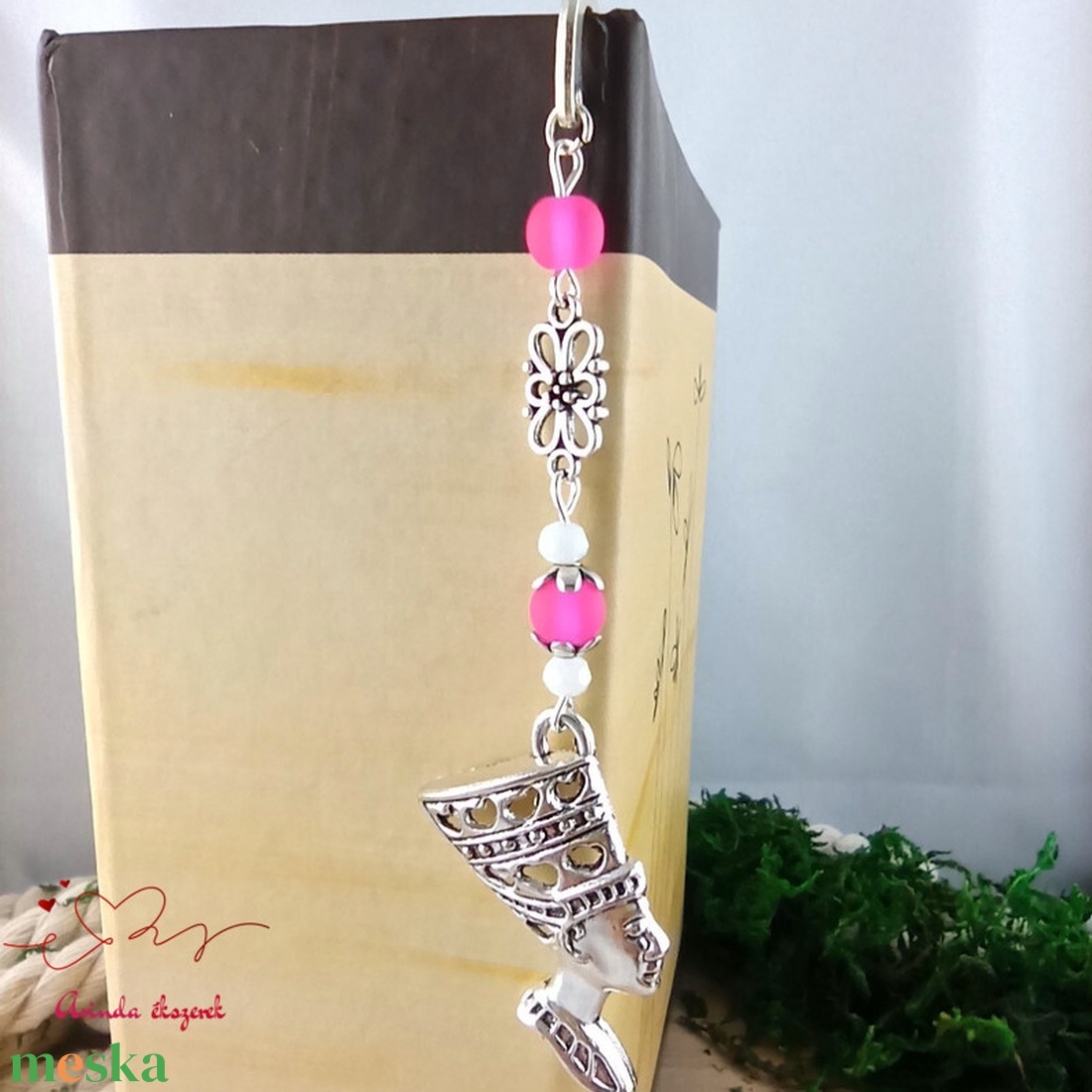 Pink fáraó könyvjelző  - könyv & zene - könyvjelző - Meska.hu