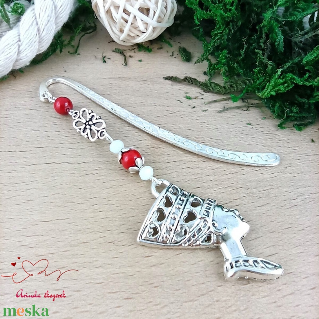 Piros fáraó könyvjelző  - könyv & zene - könyvjelző - Meska.hu