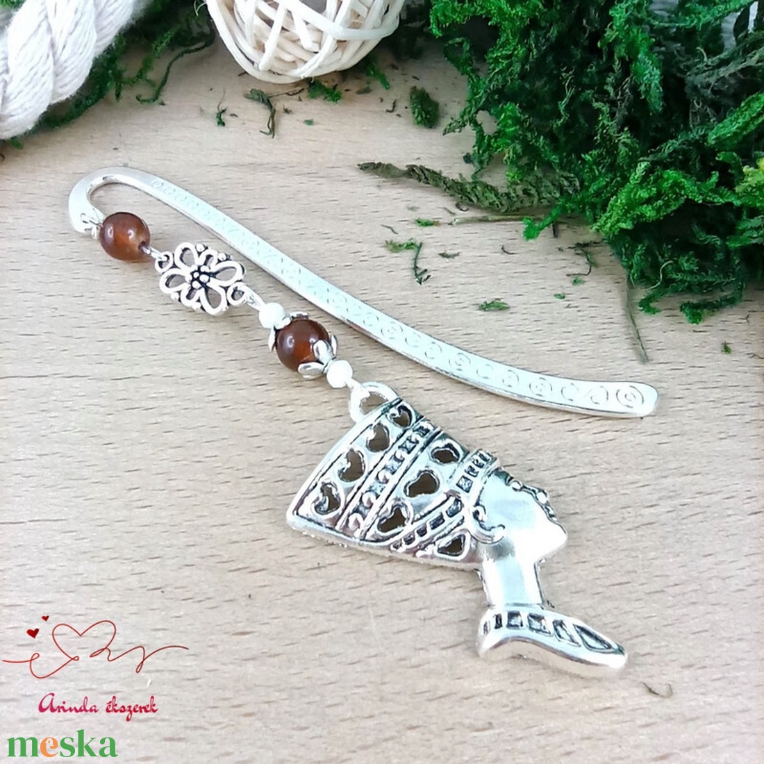 Barna fáraó könyvjelző  - könyv & zene - könyvjelző - Meska.hu