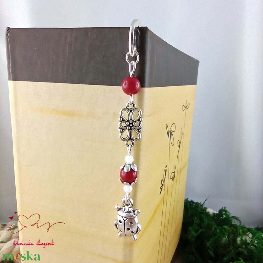 Piros katica könyvjelző óvónéninek dadusnak ballagásdra évzáróra pedagógusnapra - könyv & zene - könyvjelző - Meska.hu