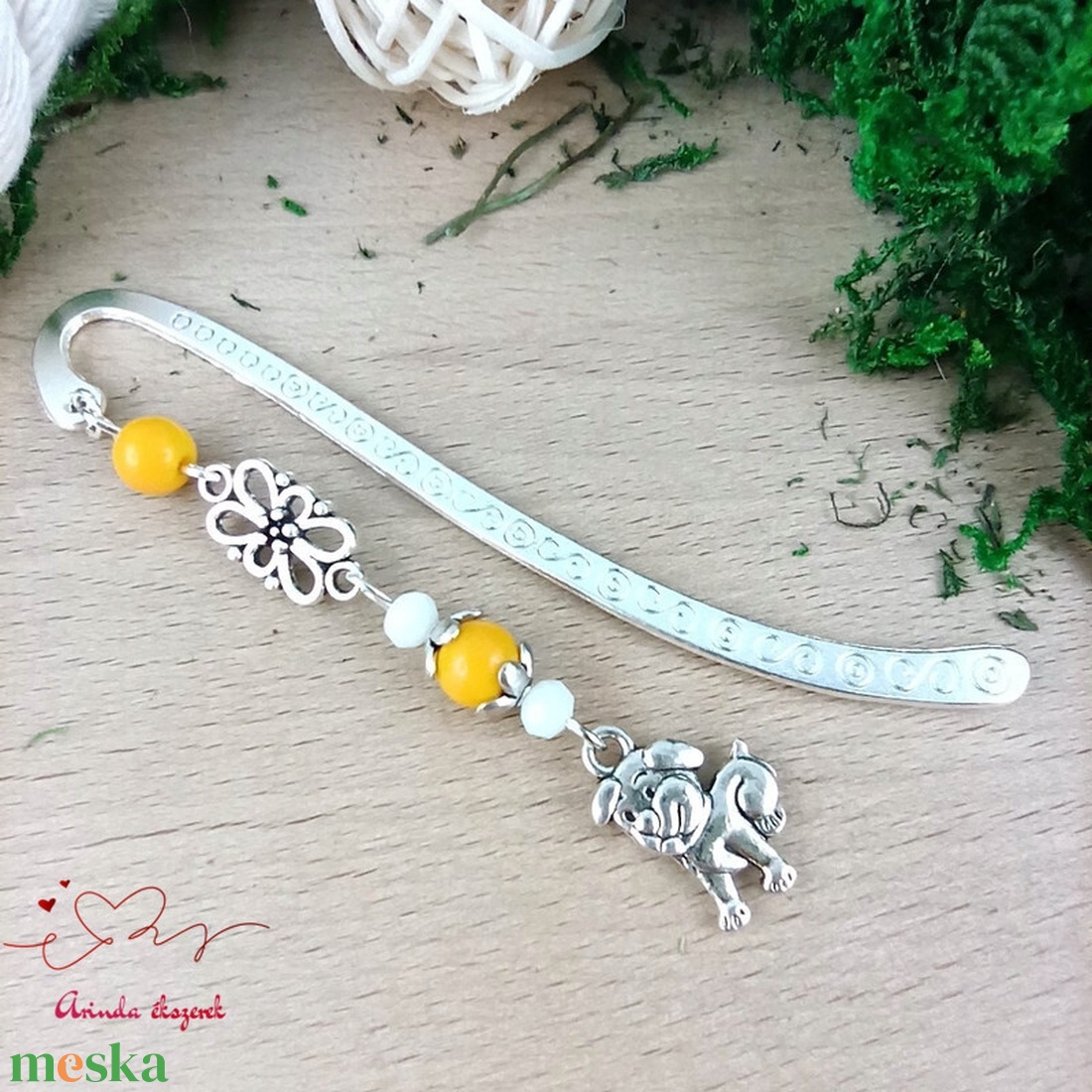 Sárga kutya könyvjelző  - könyv & zene - könyvjelző - Meska.hu