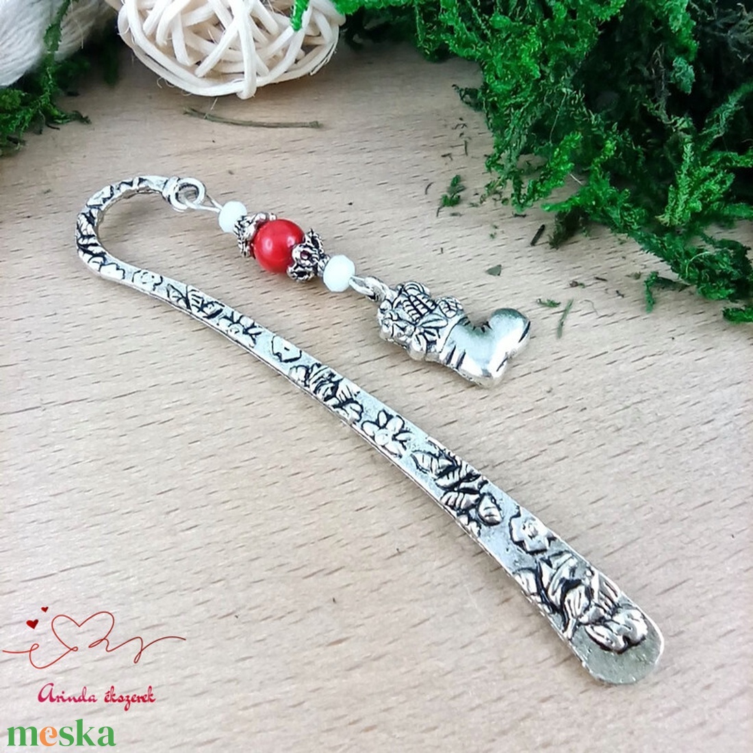 Mikuláscsizma könyvjelző  - könyv & zene - könyvjelző - Meska.hu