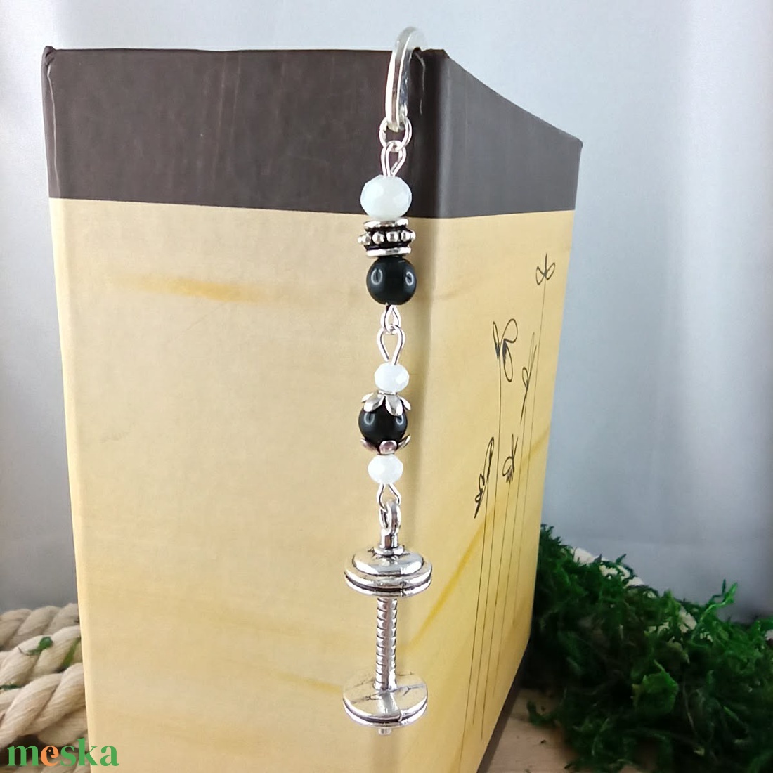 Súlyzó könyvjelző  - könyv & zene - könyvjelző - Meska.hu