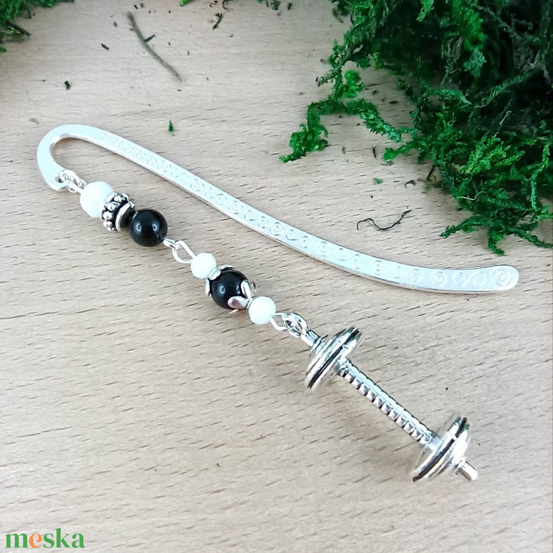 Súlyzó könyvjelző  - könyv & zene - könyvjelző - Meska.hu