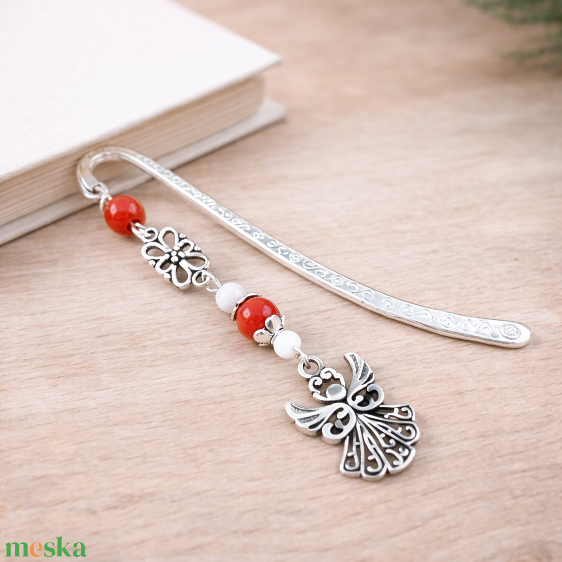 Angyalkás könyvjelző pedagógusnapra - kedves ajándék tanároknak és óvónőknek piros színben - könyv & zene - könyvjelző - Meska.hu