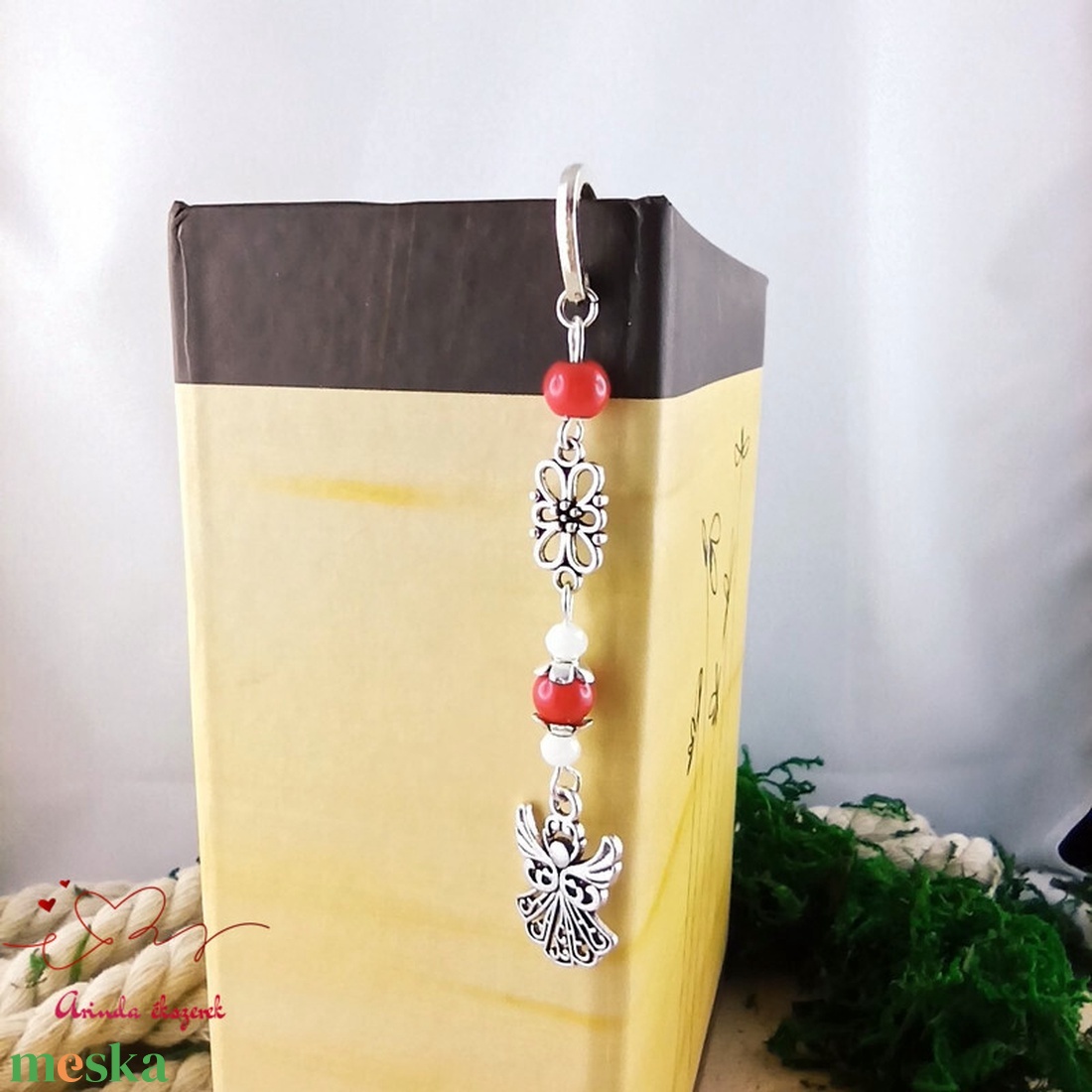 Angyalkás könyvjelző pedagógusnapra - kedves ajándék tanároknak és óvónőknek piros színben - könyv & zene - könyvjelző - Meska.hu