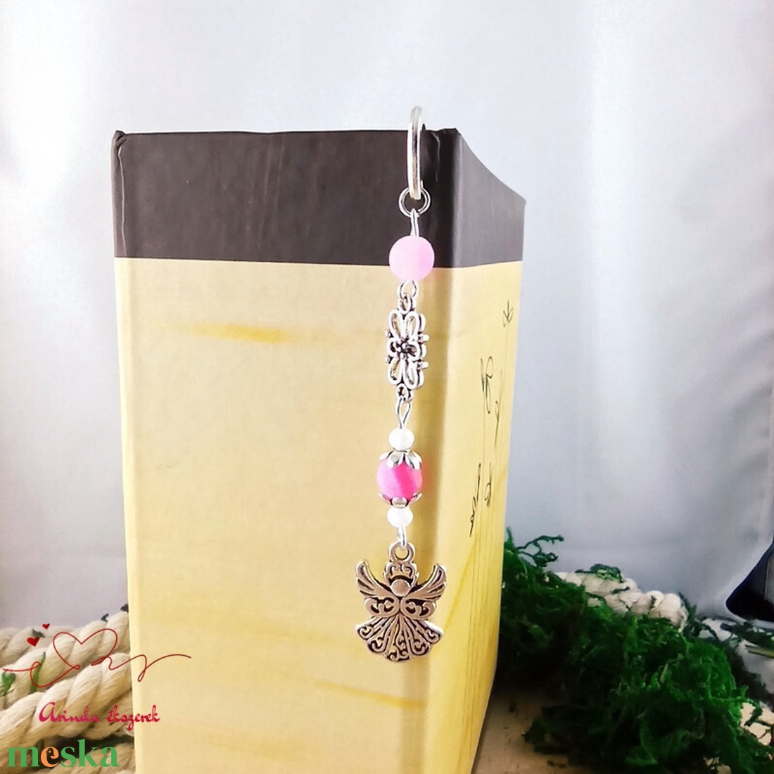 Angyalkás könyvjelző pedagógusnapra - kedves ajándék tanároknak és óvónőknek rózsaszín színben - könyv & zene - könyvjelző - Meska.hu