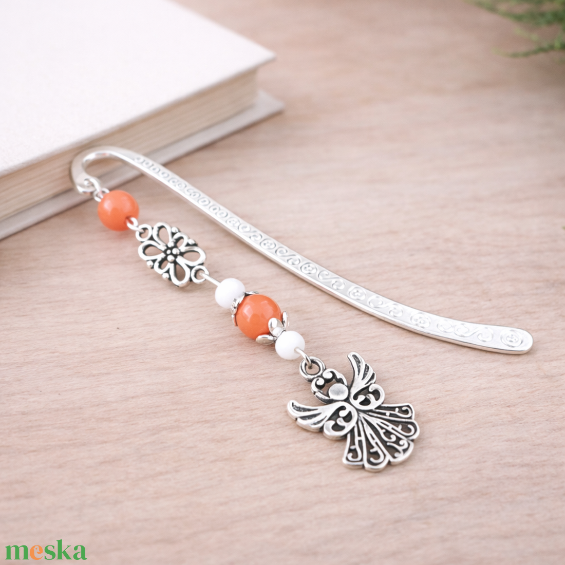 Angyalkás könyvjelző pedagógusnapra - kedves ajándék tanároknak és óvónőknek narancs színben - könyv & zene - könyvjelző - Meska.hu