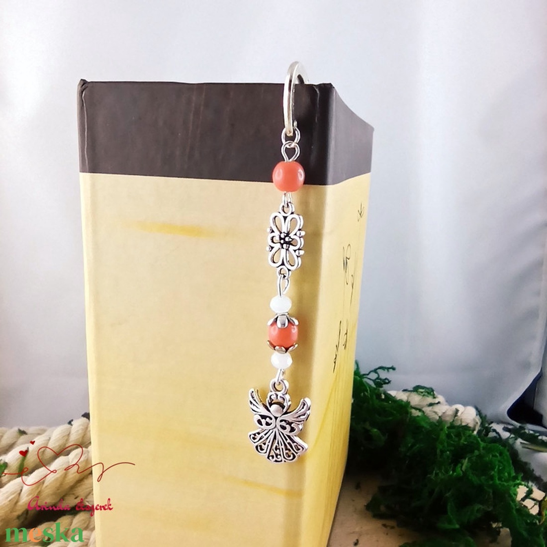 Angyalkás könyvjelző pedagógusnapra - kedves ajándék tanároknak és óvónőknek narancs színben - könyv & zene - könyvjelző - Meska.hu