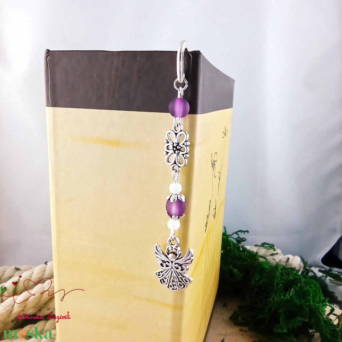 Angyalkás könyvjelző pedagógusnapra - kedves ajándék tanároknak és óvónőknek lila színben - könyv & zene - könyvjelző - Meska.hu