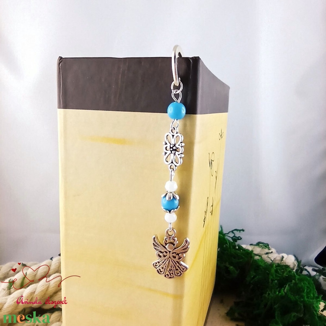 Angyalkás könyvjelző pedagógusnapra - kedves ajándék tanároknak és óvónőknek világoskék színben - könyv & zene - könyvjelző - Meska.hu