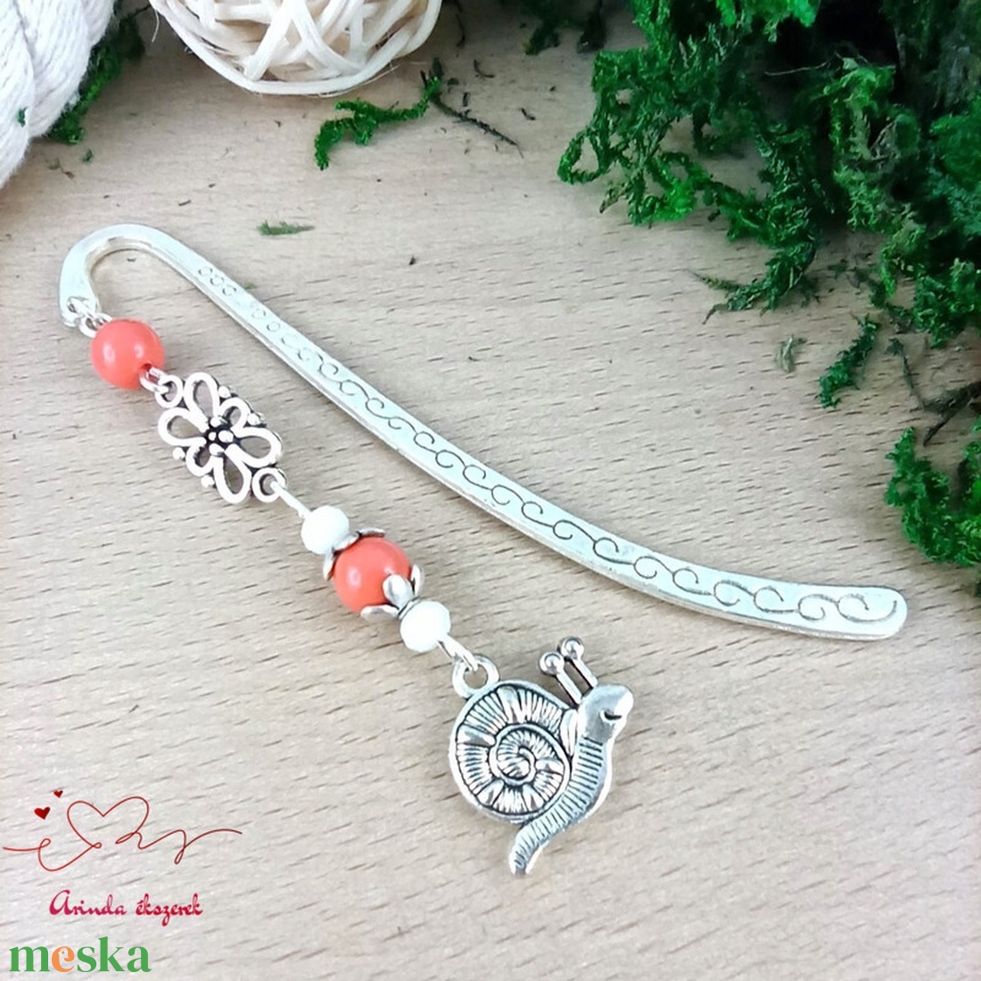 Csiga medálos könyvjelző � vidám, szerethető ajándék - könyv & zene - könyvjelző - Meska.hu