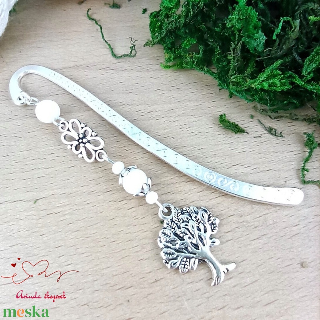 Fehér életfás könyvjelző � pedagógusnapi ajándék - könyv & zene - könyvjelző - Meska.hu