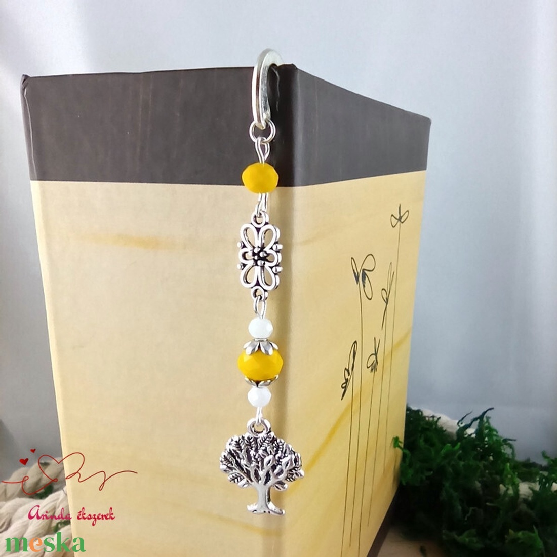 Sárga életfás könyvjelző � pedagógusnapi ajándék - könyv & zene - könyvjelző - Meska.hu