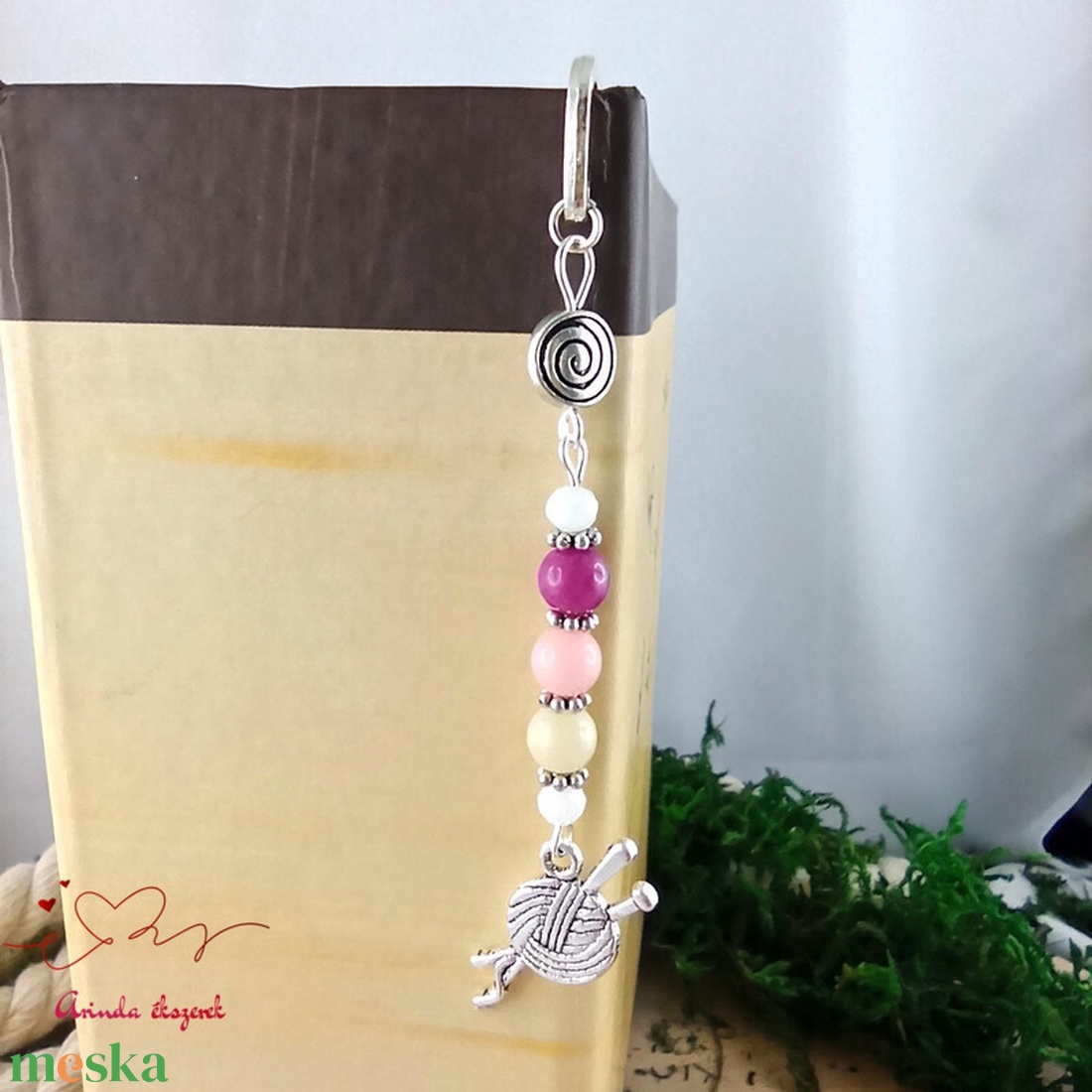 Kreatív fonalgombolyag könyvjelző � egyedi születésnapi ajándék alkotóknak - könyv & zene - könyvjelző - Meska.hu