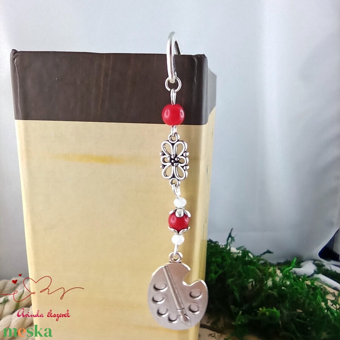 Piros festőpalettás könyvjelző � pedagógusnapi és évzáró ajándék tanároknak - könyv & zene - könyvjelző - Meska.hu