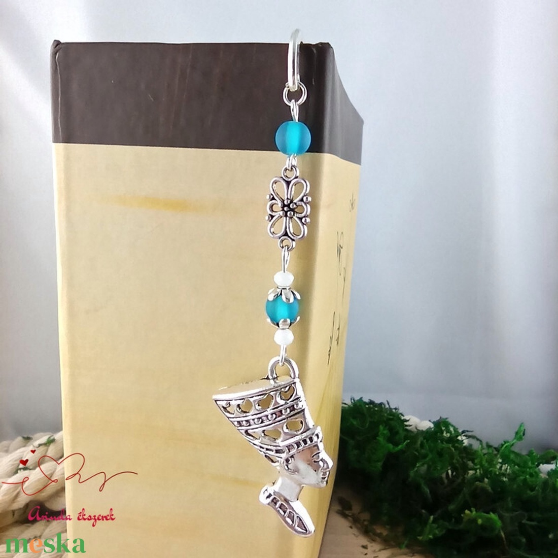 Világoskék fáraó mintás könyvjelző � történelemtanár ajándék - könyv & zene - könyvjelző - Meska.hu