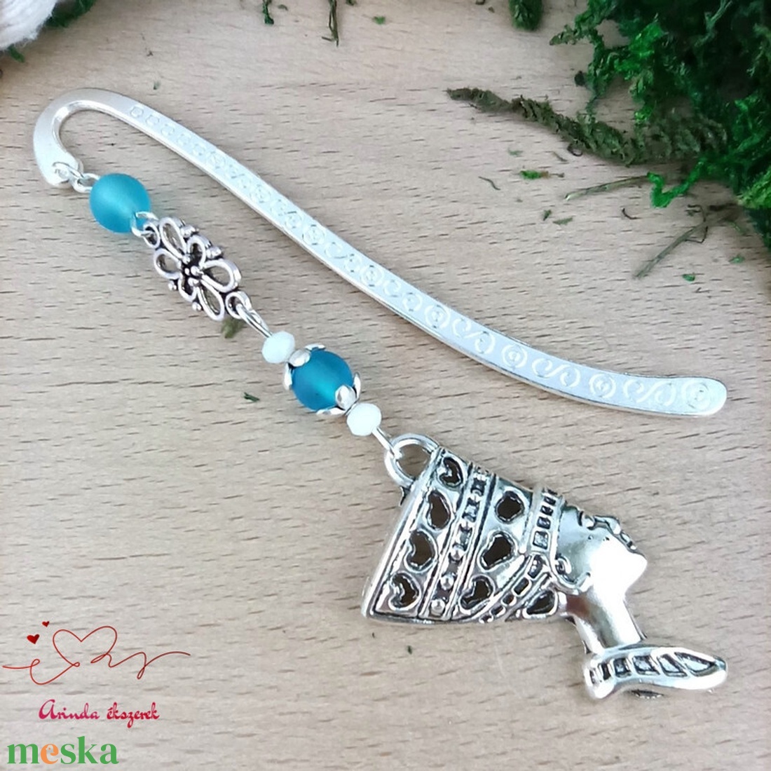 Világoskék fáraó mintás könyvjelző � történelemtanár ajándék - könyv & zene - könyvjelző - Meska.hu