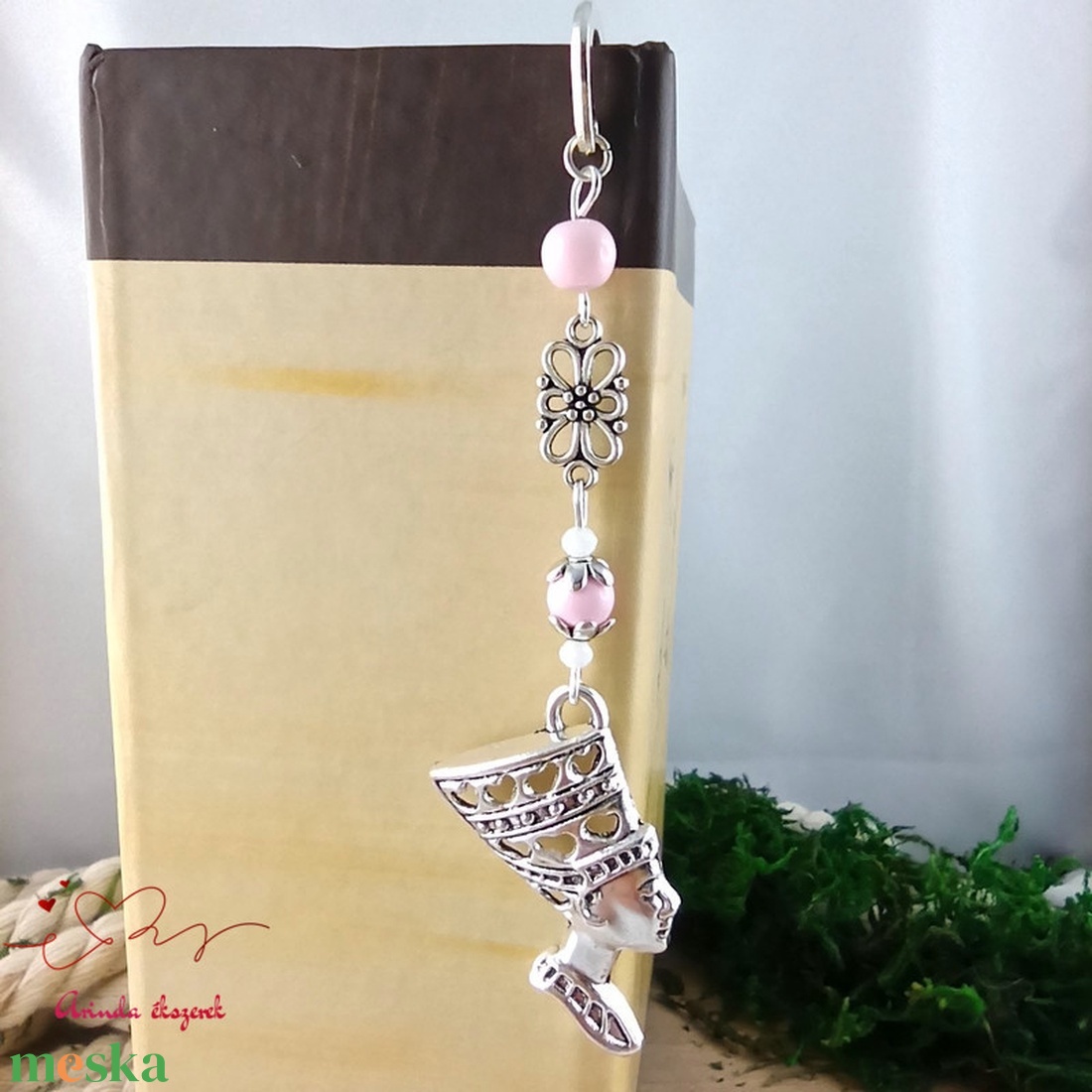 Rózsaszín fáraó mintás könyvjelző � történelemtanár ajándék - könyv & zene - könyvjelző - Meska.hu